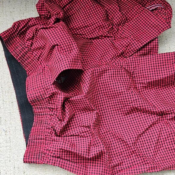 George Men Boxer Shorts Red/Black Tone Cotton Blend Sleep Short Size S 28-30 Br - Picture 2 of 11